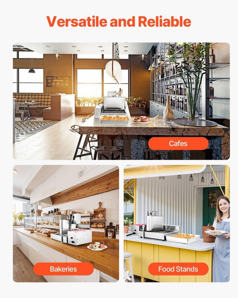 Commercial Automatic 6 Rows Donuts Making Equipment 360 pcs/hour