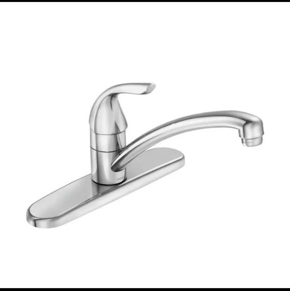 MOEN 87201 Adler Single-Handle Low Arc Kitchen Faucet in Chrome