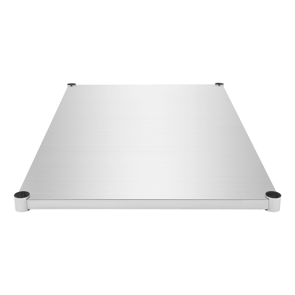 Silver Rectangular Stainless Steel Table Adjustable Lower Shelf for Work Tables
