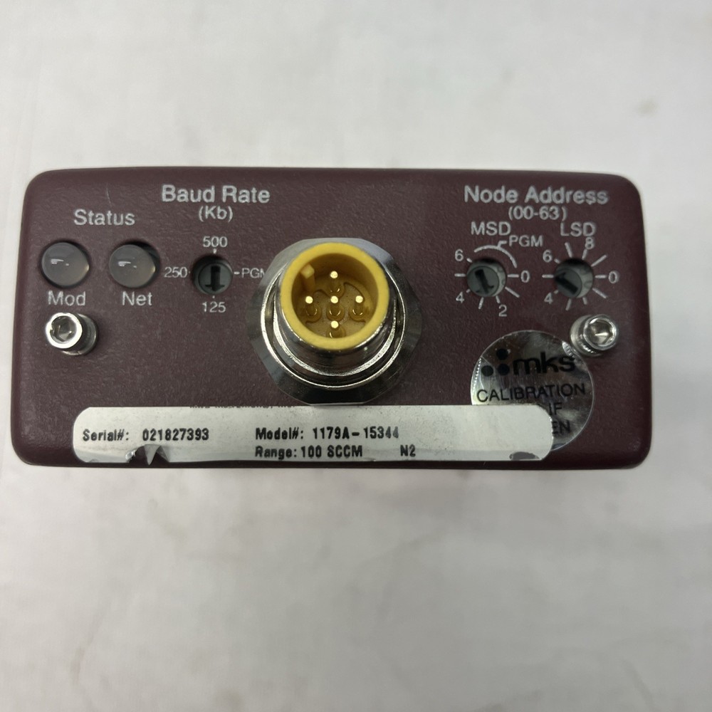 mks DeviceNet Model 1179A-15344 mass flow controller (MFC) USED
