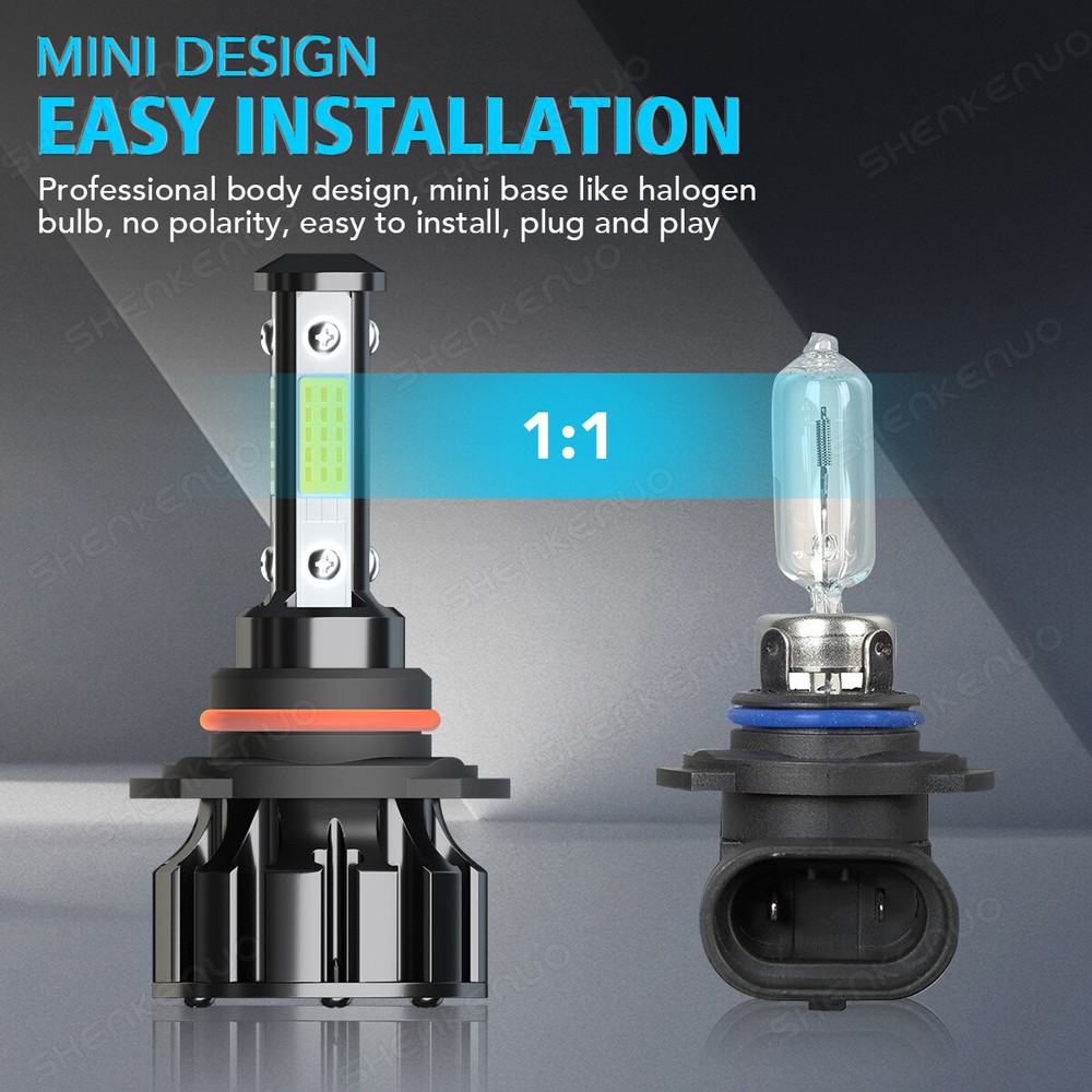 For 2016 2017 2018 Dodge RAM 1500 2500 3500 LED Headlight High/Low Beam Bulbs