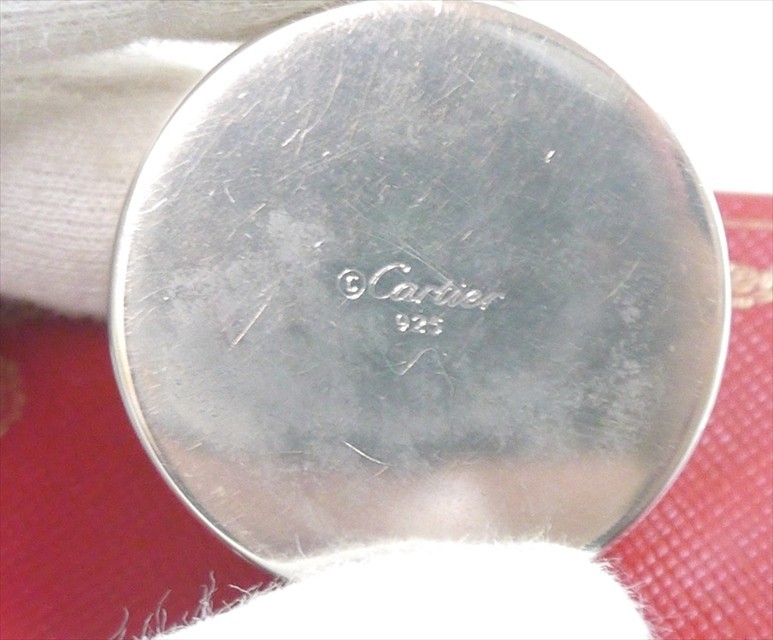 Authentic Cartier Vintage pill case accessory case Sterling Silver #8335