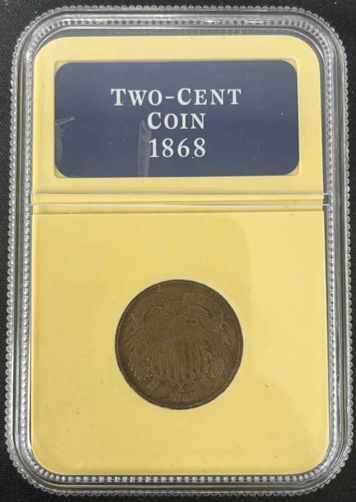 1868 2c Shield Two Cent Piece US Coin