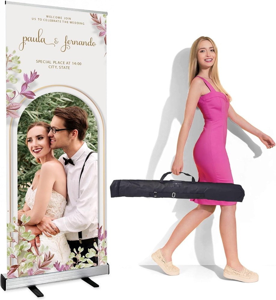 33x81" Custom Retractable Banner Stand Signs Pull up Roll up Personalized