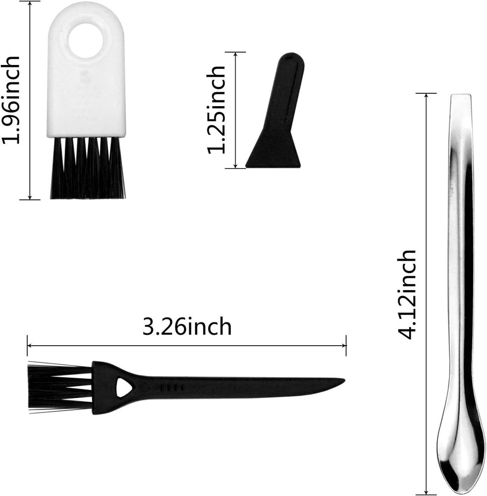 Reusable and Durable Herb Grinder Brush & Scraper Set: 17 Multi-Function Tools