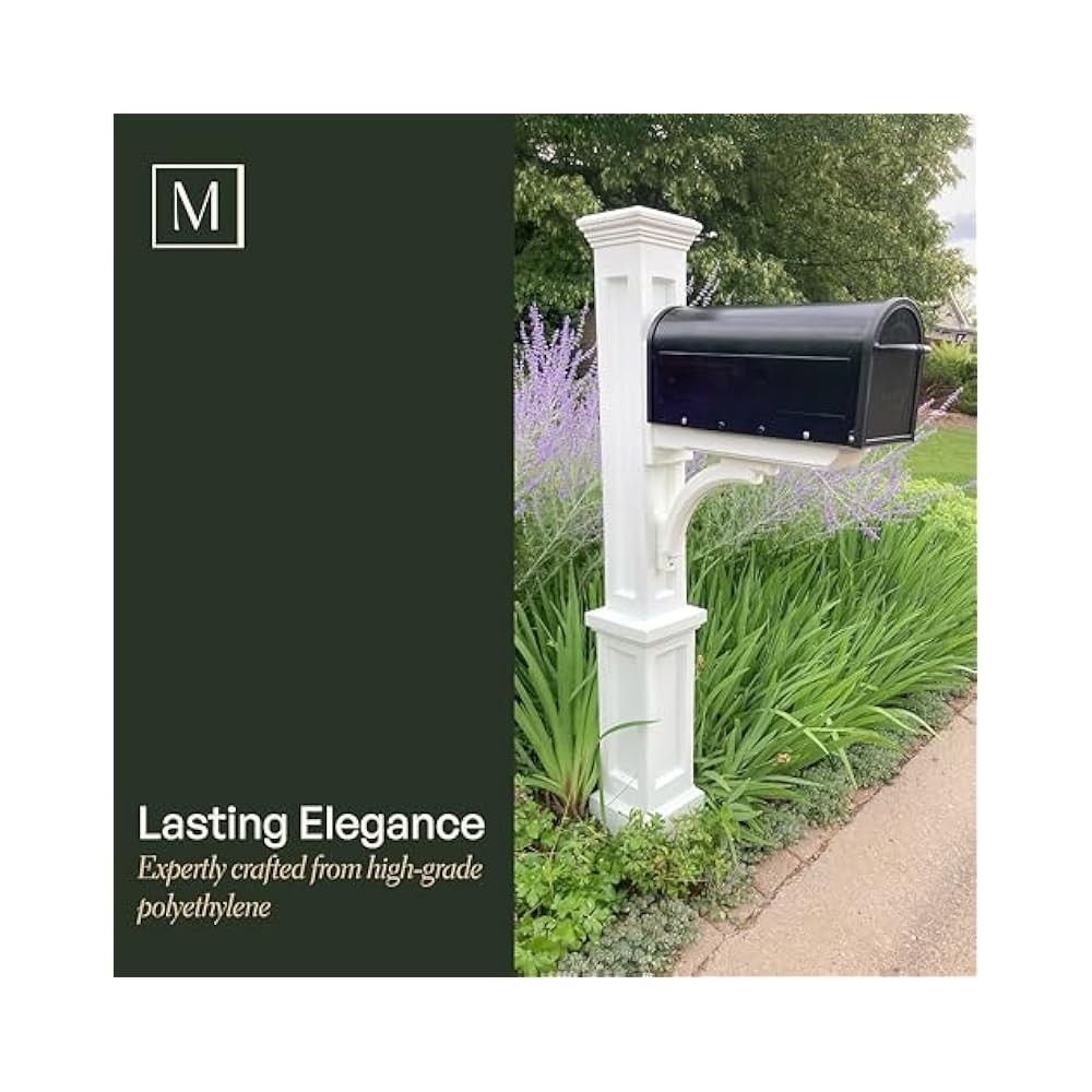 Durable Mailbox Post System, Weatherproof & Fade Resistant, Easy to Install