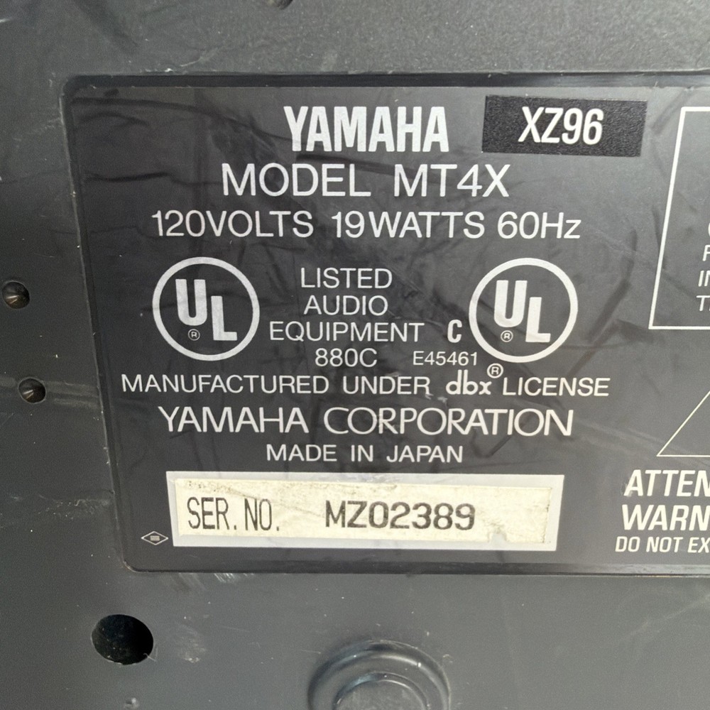 Yamaha MT4X Multitrack Cassette Recorder. Tested powers on functionality unknown