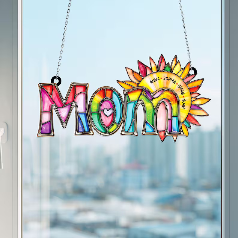 Personalized Custom Mom Suncatcher Acrylic Gift Decor