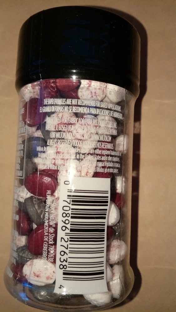 Wilton Brain Shaped Zombie Sprinkles 2018 2.5 OZ container