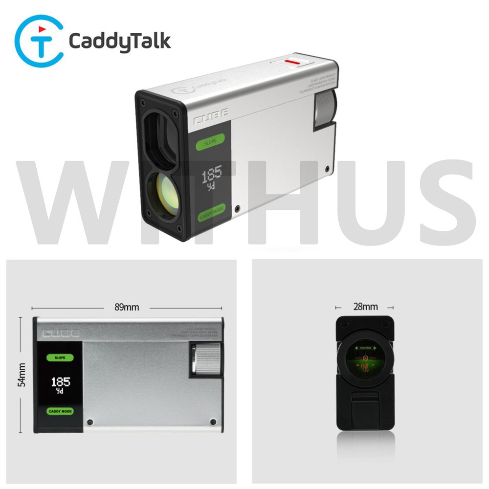 CaddyTalk CUBE Laser Golf Rangefinder Golf Distance Meter 4 Colors - Tracking