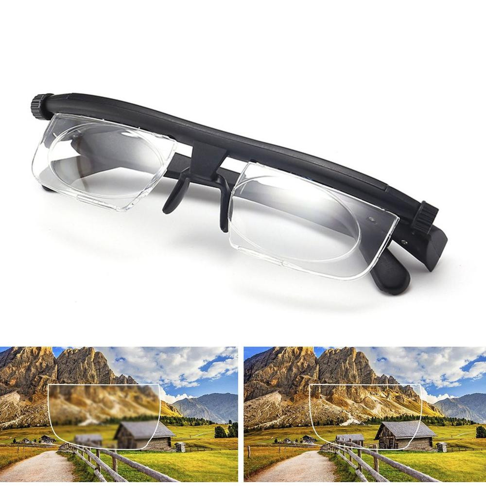 Dial Adjustable Glasses Variable Focus For Reading Distance Vision Eyeglasses ne