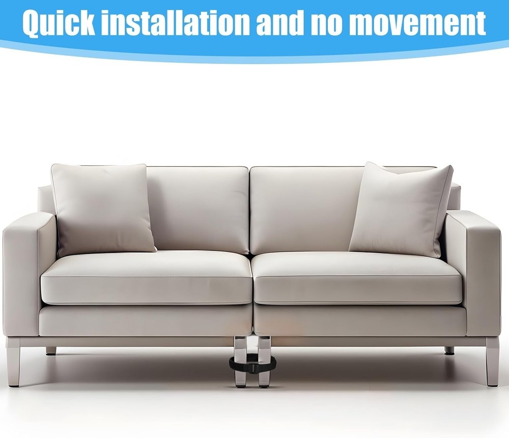 Secure Your Sofa with 10PCS Easy-to-Use Connector Straps - No Tools Needed