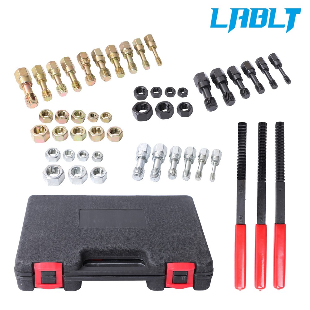 49PCS Thread Chaser Set UNC UNF Metric Thread Restorer Tool Rethreading Kit