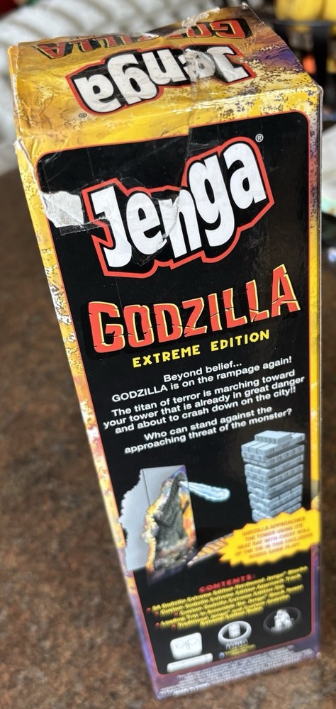 Jenga Godzilla Extreme Edition 54 Blocks Loading tray
