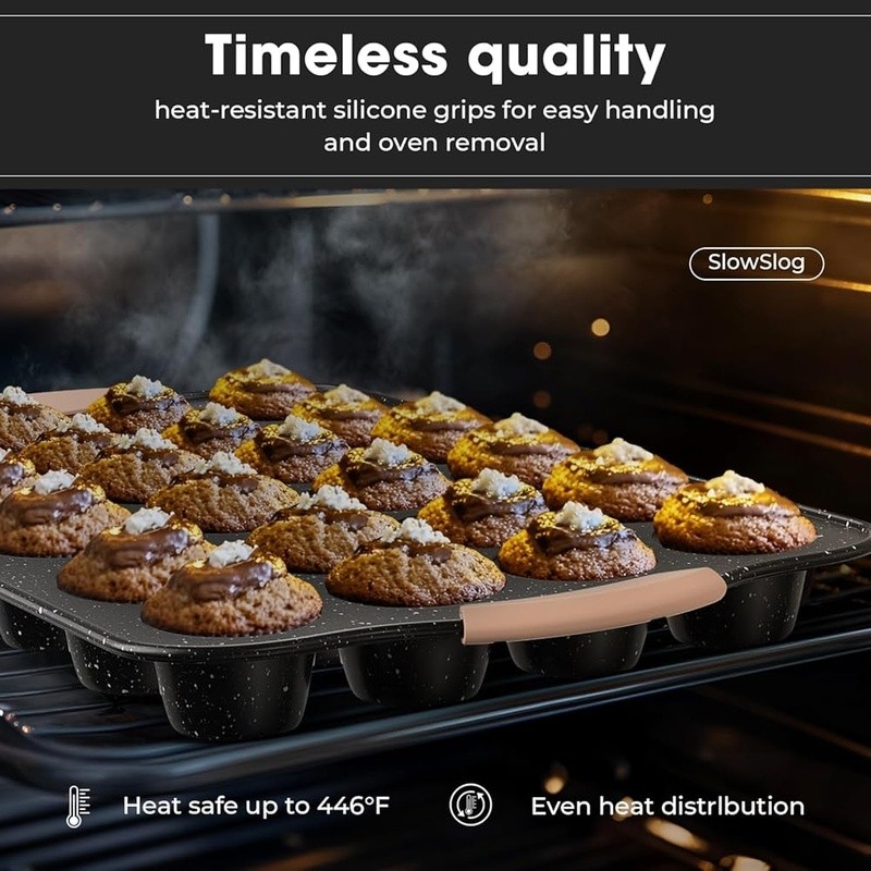 11 Piece Nonstick Baking Set Stackable Bakeware Cookie Sheet Muffin Pan New