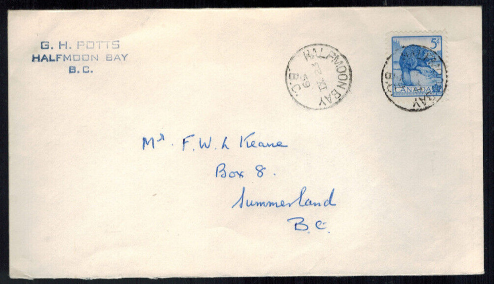 A-1723**Canada 1959 *Halfmoon Bay*, British Columbia