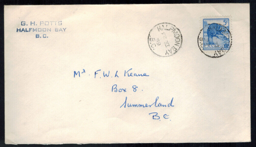 A-1723**Canada 1959 *Halfmoon Bay*, British Columbia