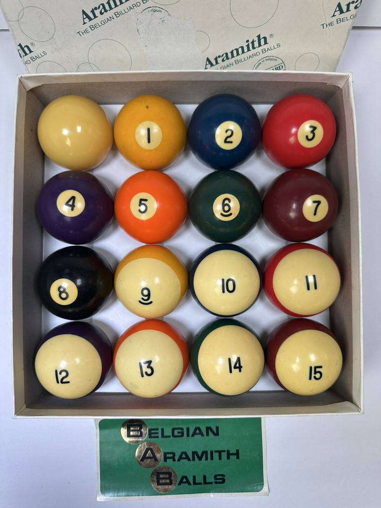 Pool Ball Set -Belgian Aramith Standard -vintage