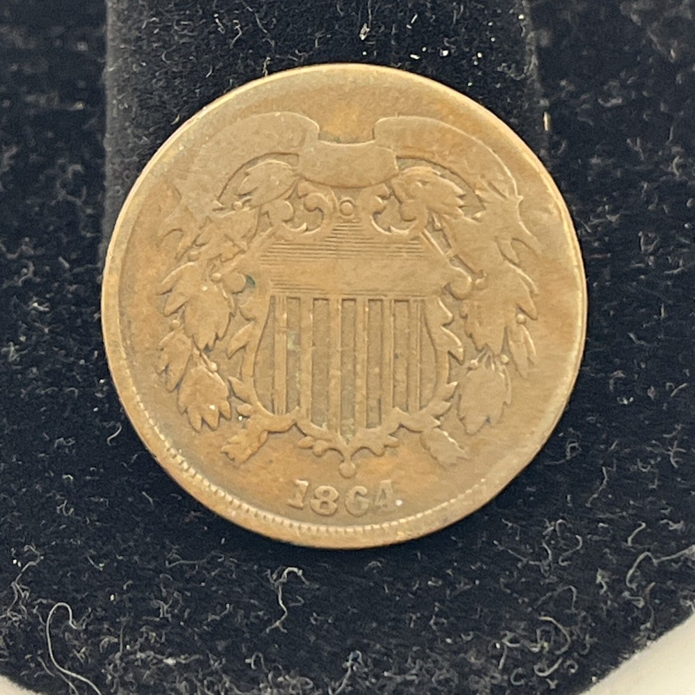 1864 Copper Two Cent Piece 2C