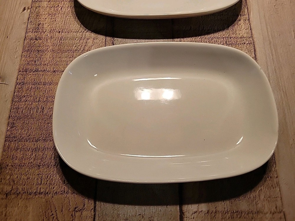Delta AIRLINE Set 2 Pfaltzgraff Rectangular Snack Trays Plate Dishes 1st Class