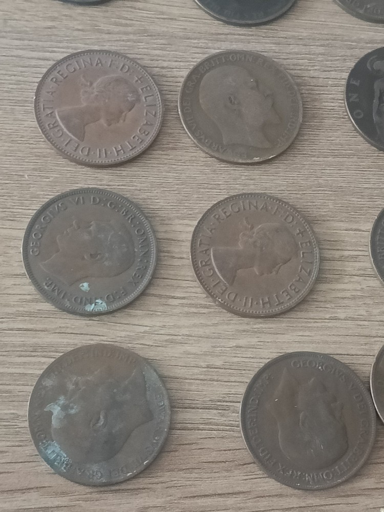 bronze 1 penny coins x 20 mixed dates