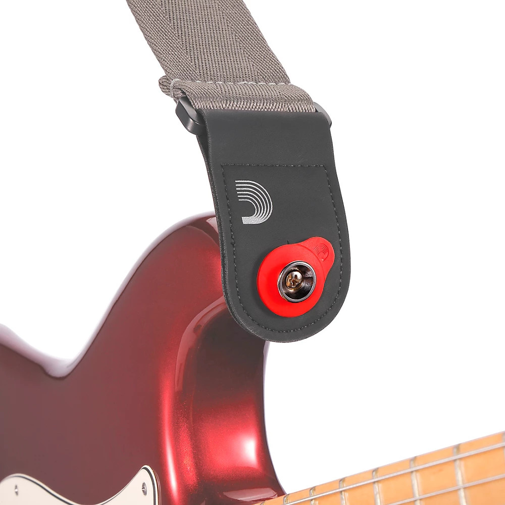 D'Addario Flex Lock Strap Blocks Red