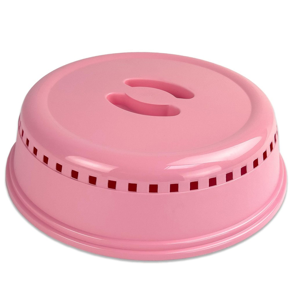 Microwave Splatter Shield,  Cover, Dish Protector Lid, Pink