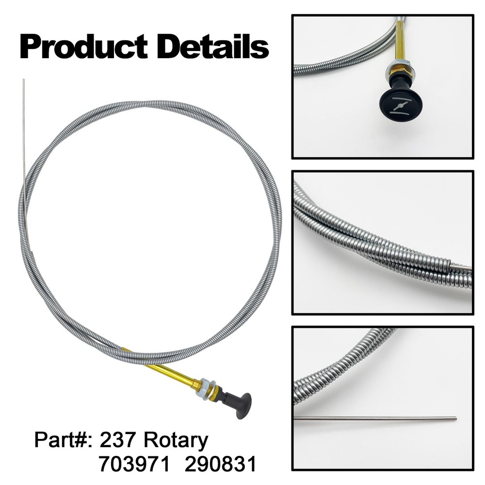 YGQ Universal Push Pull Choke Control Cable 63 inch Inner 60 Conduit...