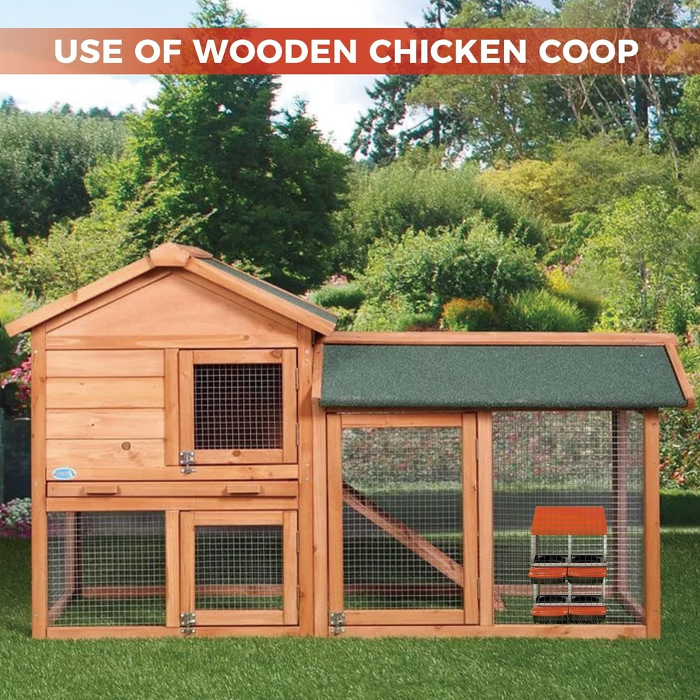 Chicken Nesting Boxes for Chicken Coop, 4 Compartments Chicken Laying Boxes