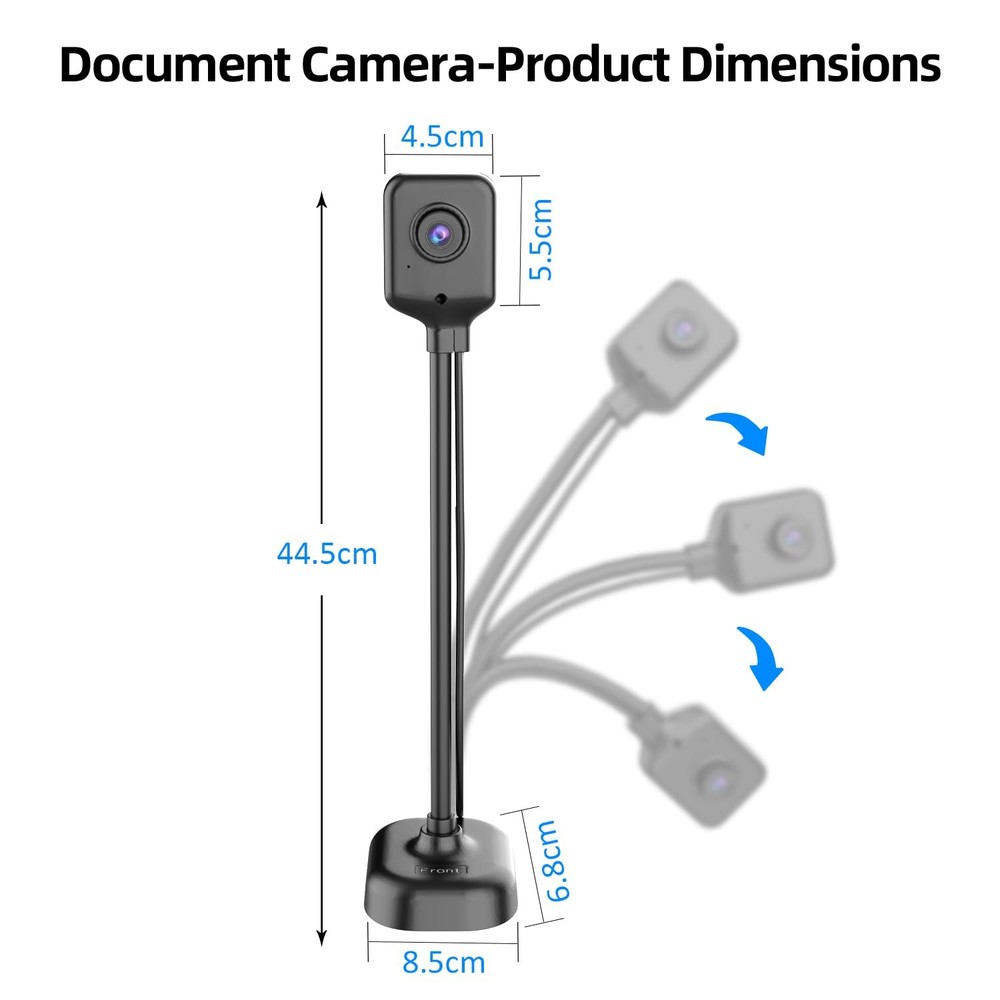 Document Camera for Teachers and Classroom, Gawervan USB Webcam/Doc Camera Built