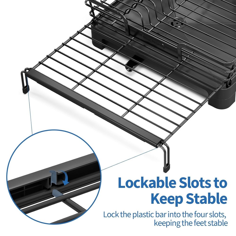 Dish Drying Rack Expandable Dish Rack Large Capacity Dish Drainer Kitchen