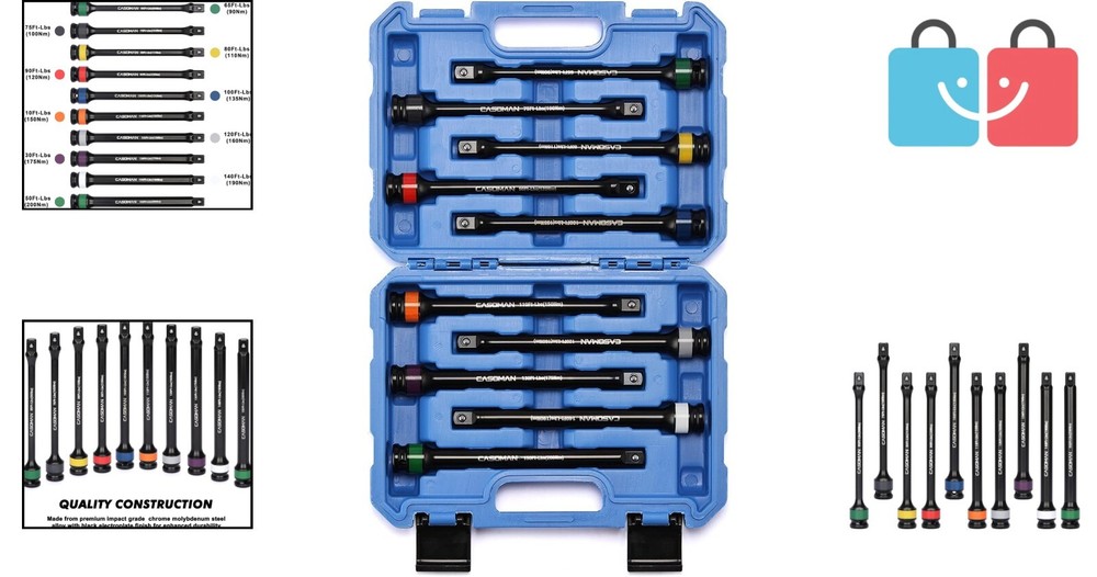 Chrome Electroplated Torque Extension Bars - Secure and Accurate Torque Set