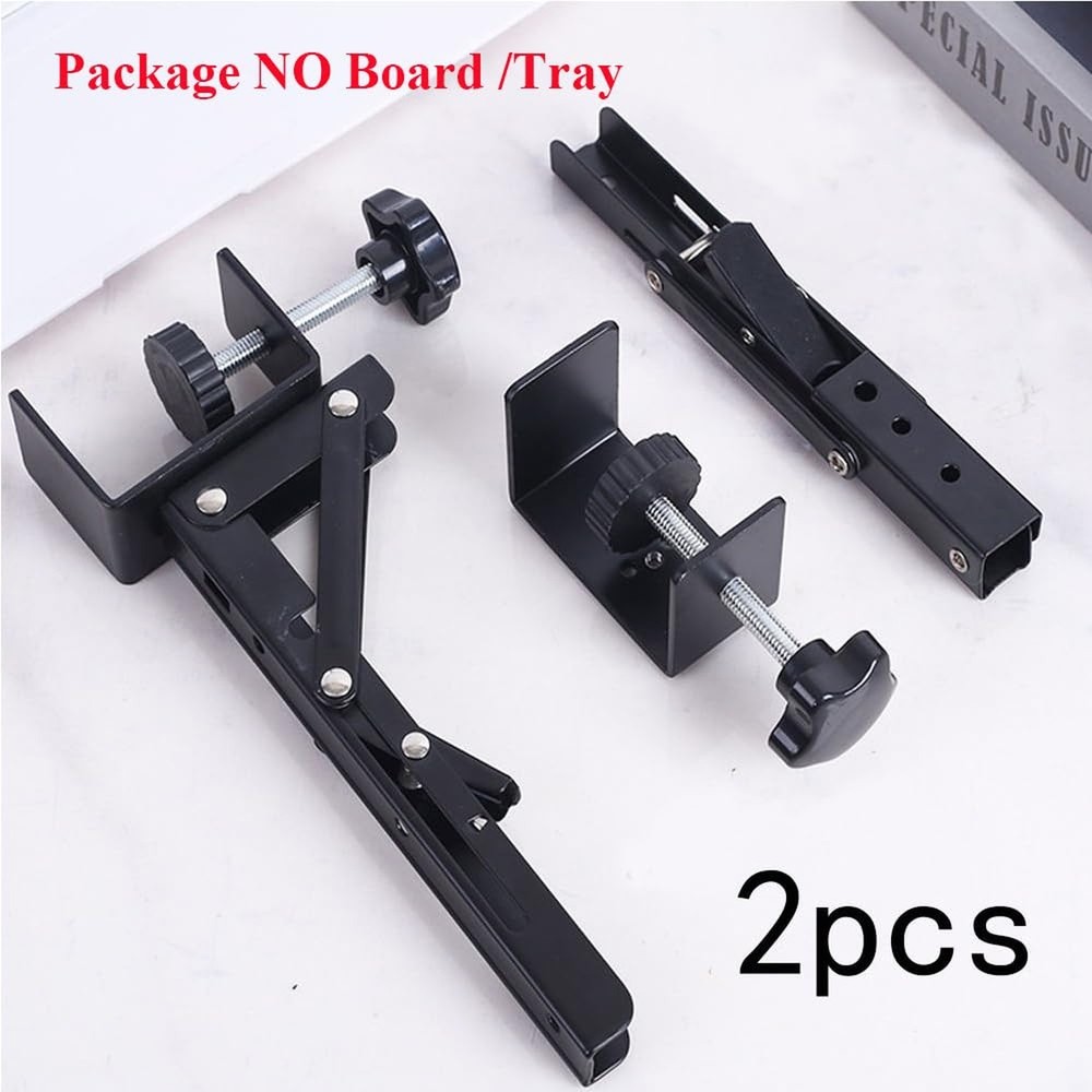Under Desk Keyboard Tray Support Bracket Adjustable Desktop Extension Board S...
