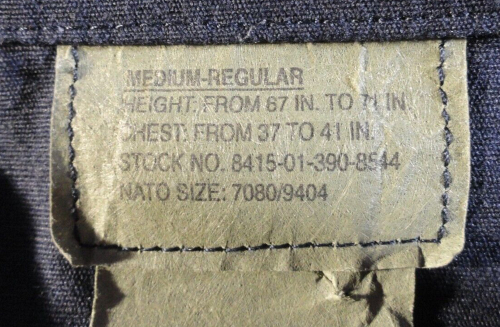 TRU-SPEC CAMOUFLAGE BDU 2 POCKET UNIFORM DARK BLUE BUTTON UP JACKET MEDIUM