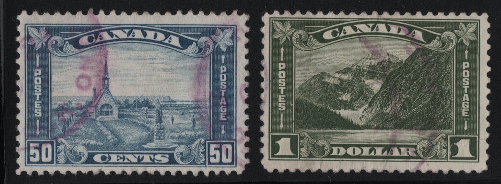 #176-177 Canada used well centered  cv $60