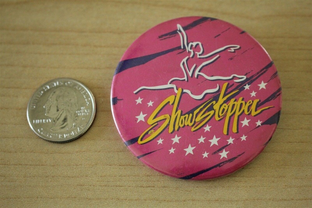 Show Stopper Dancer Ballet Pink Colorful Pinback Button #30922