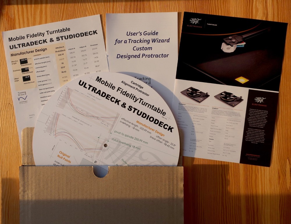 MoFi StudioDeck & UltraDeck Turntable Tonearm Cartridge Alignment Protractor