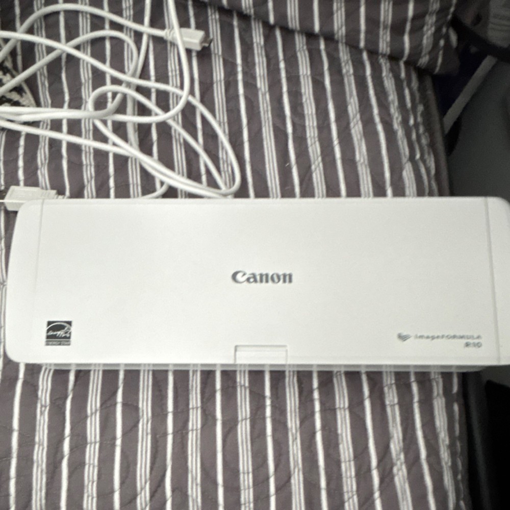 Canon imageFORMULA R10 Pass-Through Scanner White High-Speed Document Scanner