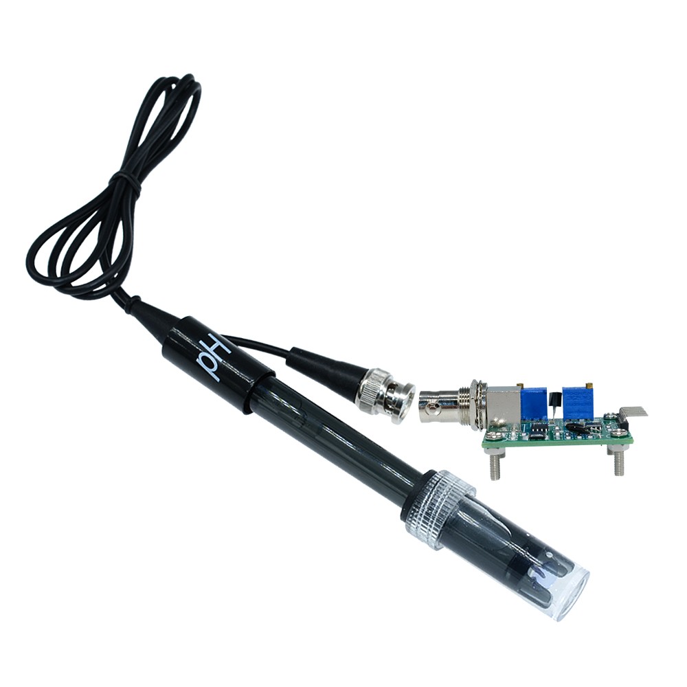 Liquid PH0-14 Value Detect Sensor Module + PH Electrode Probe BNC for Arduino