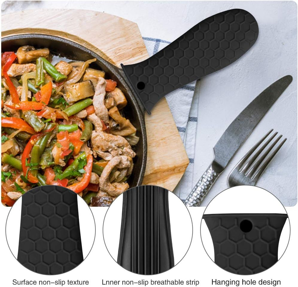 8 Pack Cast Iron Handle Cover, Silicone Hot Handle Holder, Assist Handle Holder,