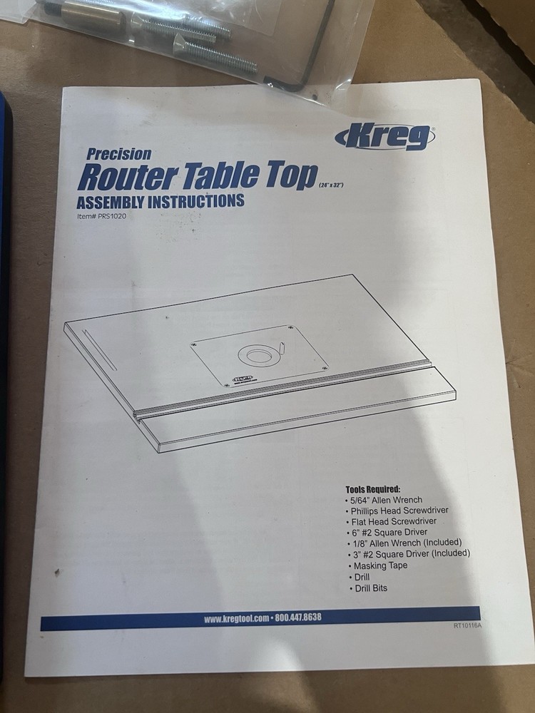 Kreg Router Insert Table Plate W/ Extra Rings!!