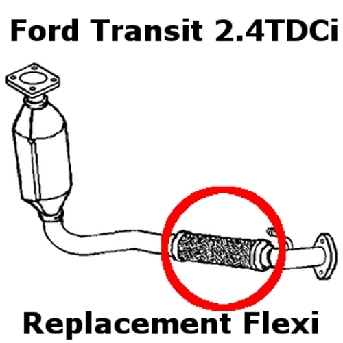 Ford Transit 2.4TDCi 2006 Onward DIY Exhaust Replacement Flex Flexi Front Pipe