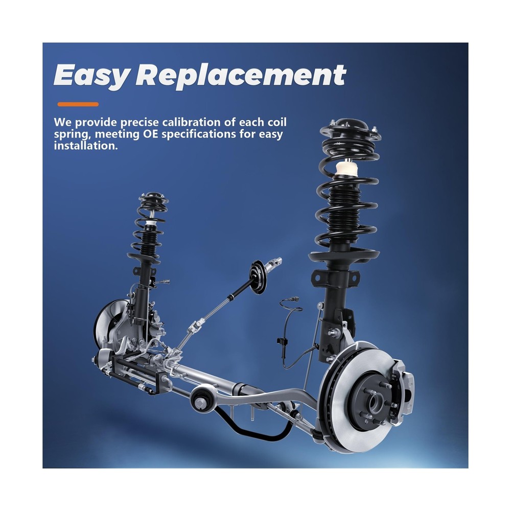 KUIPERAUTO Front and Rear Struts Complete Assembly Shocks Absorbers Compatibl...