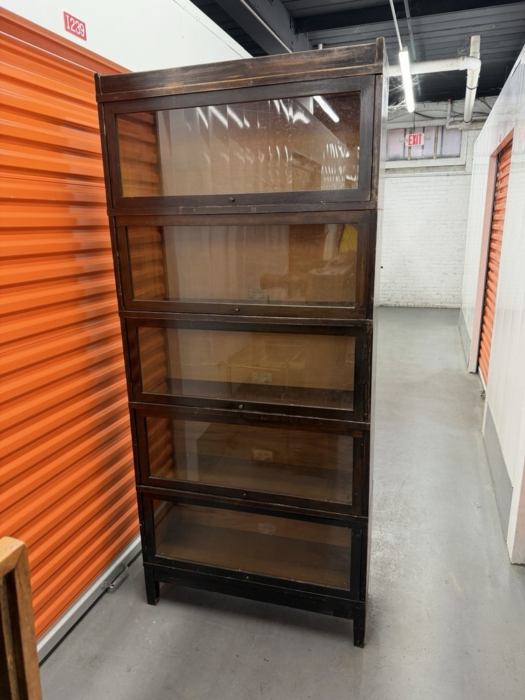 Antique Tall LOCKWOOD BROS  5-Stack Bookcase