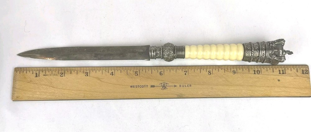 Cake Knife Crown Handle Vintage 11"