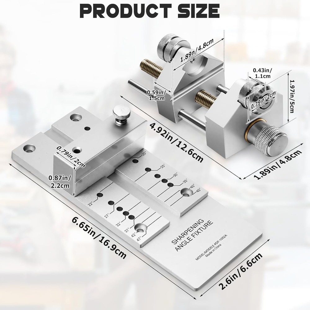 Chisel Sharpening Jig - Adjustable Angle Honing Guide for Woodworking Tools