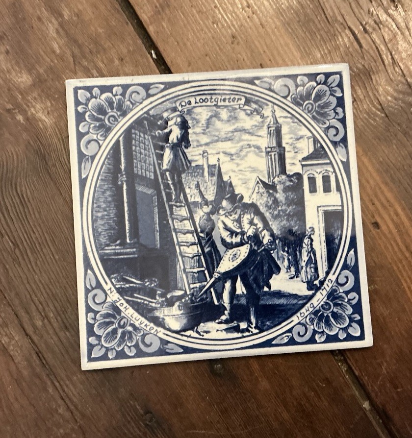 Delft Tile, 6” Vintage, Pristine With Hanger