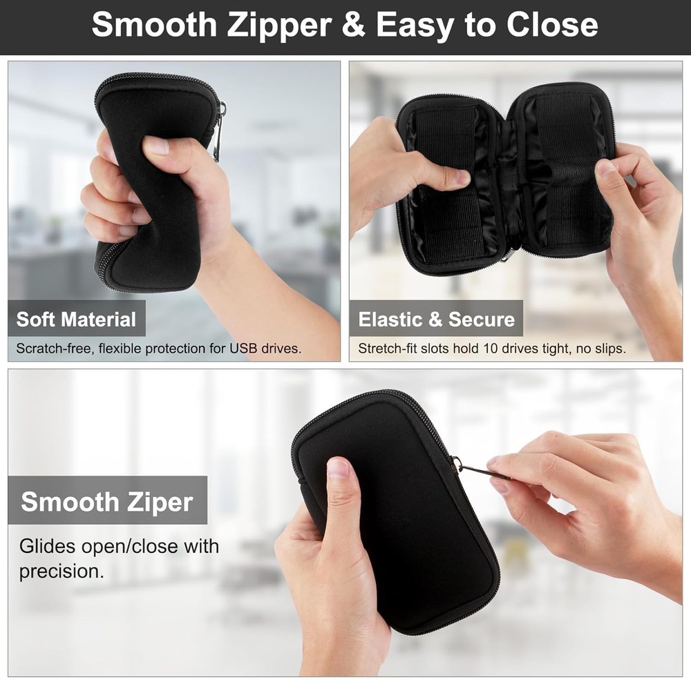 Flash Drive Case USB Storage Case USB Holder Storage Bag for USB Flash Drive El