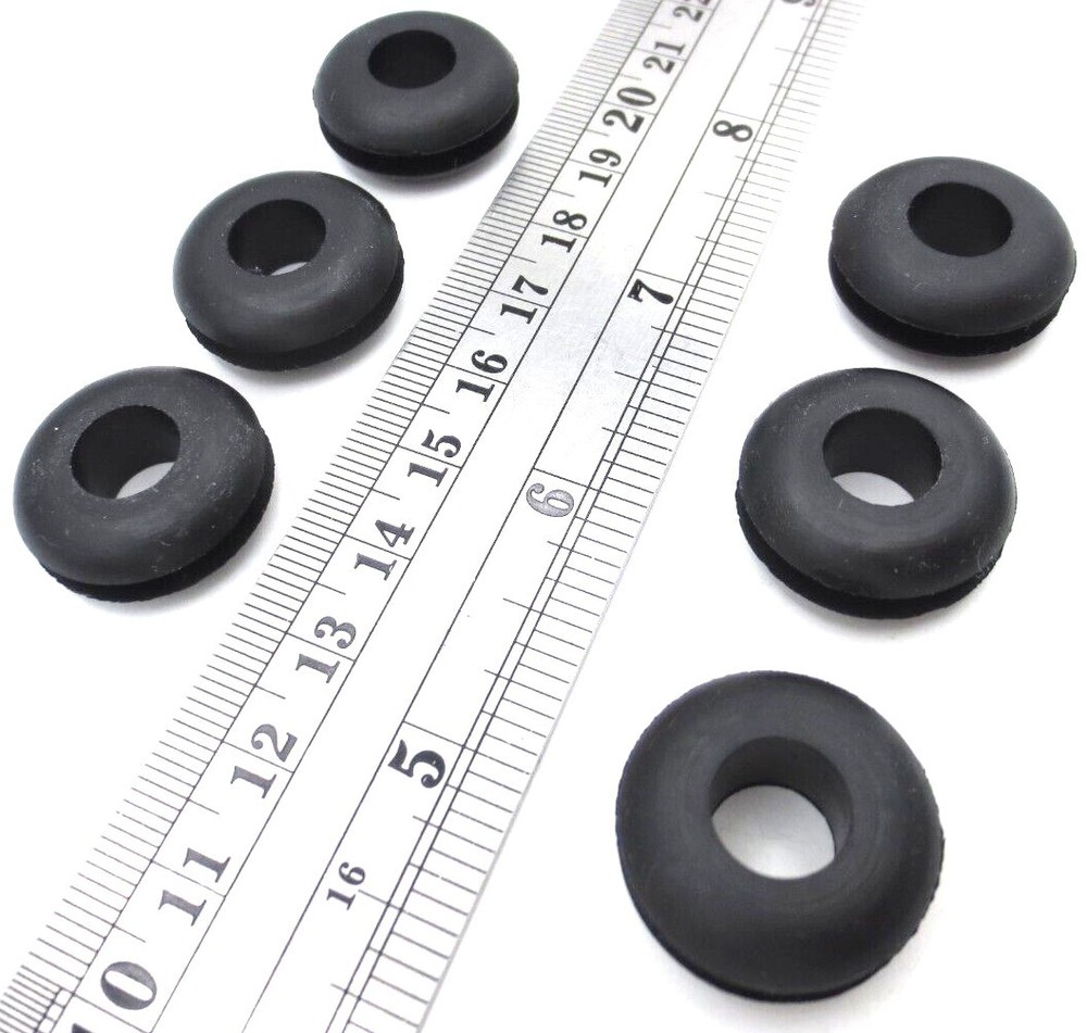 Rubber Grommets - For 5/8" Hole, 1/8" Thick Panel Material, Has 3/8" ID