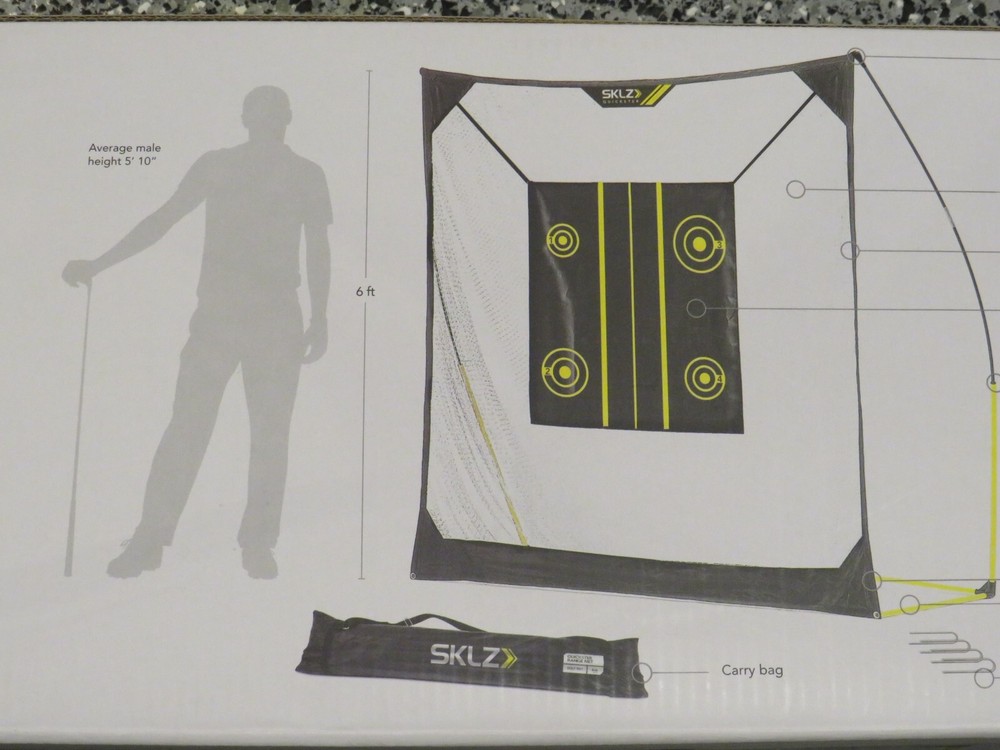 SKILZ Range Net 6x6 Portable Quick Setup Golf Target Training backyard Practice